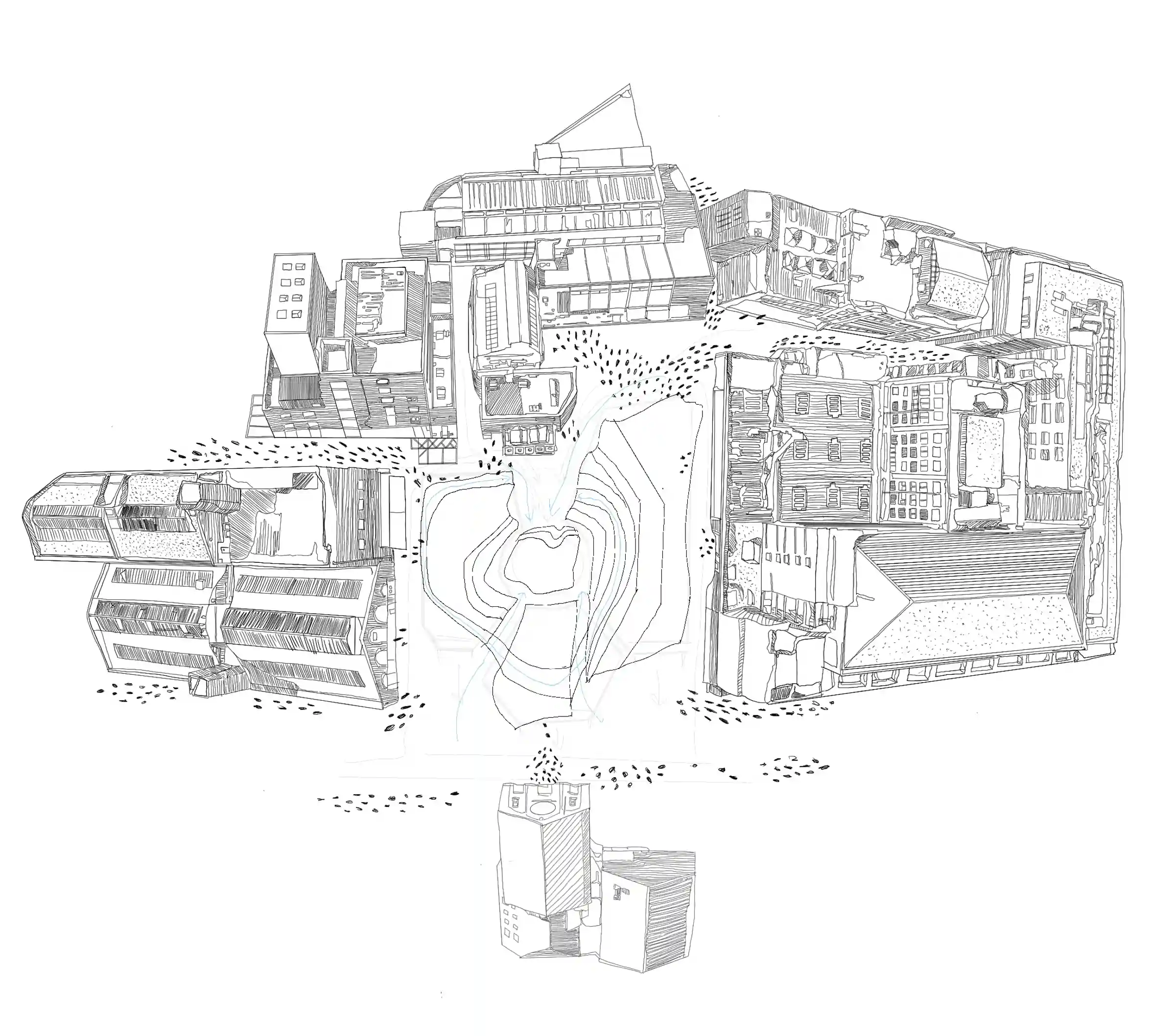 Bermondsey Biscuit Factory parking lot taken over by project