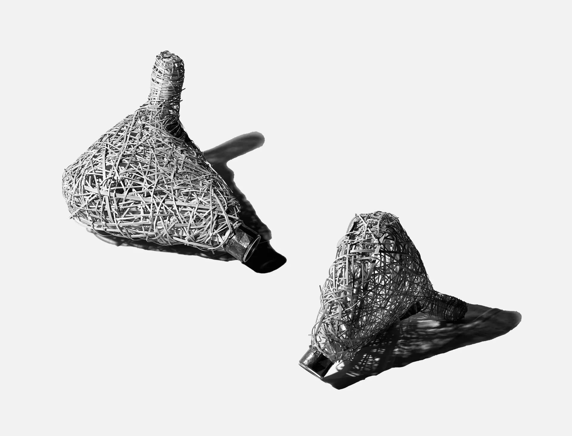 Model weaved by hand, bamboo, 1'=1/8"