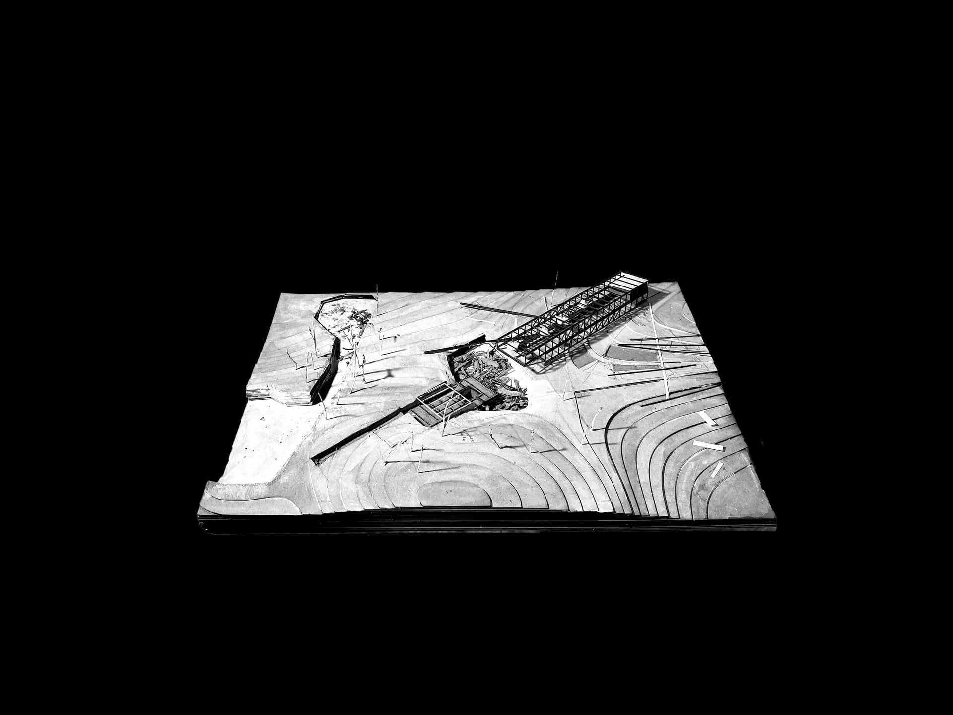 The pods in the bar in the landscape, 1'=1/32"